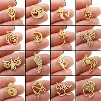 5Pcs Stainless Steel Charms Jewelry Pendants Pumpkin Ghost Decorations Spider Halloween Party For Diy Making Necklace Bracelet