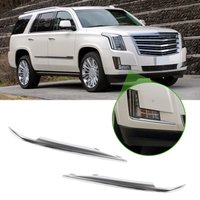 Fog Light Cover Fog Light Molding Front Bumper Fog Light Trim High Strength ABS Chrome Front Fog Lamp Cover Moulding Strip