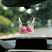 Cute Mini Clothes Hanger Car Rearview Mirror Pendant Creative Underwear Hanging Ornament Funny Auto Interior Decoration Accessor