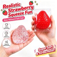 Big Strawberry Squishy Fidget Toy Slow Rebound Stress Relief Toy Birthday Squeeze Gift Desktop Ornament For Kids Adults New