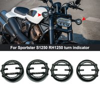Fit For Sportster S 1250 S RH 1250 S RH1250S 2021-2023 Motorcycle Turn Signal Light Cover Indicator Trim Carbon/Black/Chrome