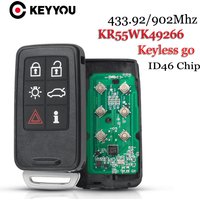 EllYYOU-Clé de voiture à distance automatique, 6 boutons, Volvo S60, S80, V40, V60, V70, XC60, XC70, 2007-2016, vention 55WK49266, 433 MHz, 434 MHz, 902MHz