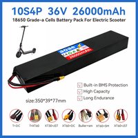 36V Electric Scooter Battery 10S4P 14Ah 18650 Grade-A Cells 500W-1000W Built-in BMS for M365 XT30 JST Long Range
