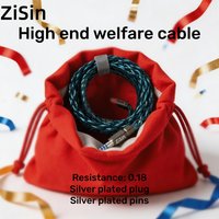 ZiSin-345 IEM welfare cable uses 4.4mm silver plated plug and 0.78 2pin silver plated pin