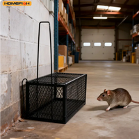 Self-locking Smart Iron Net Mouse Trap Safe Household Rodent Trap Metal Reusable Humane Mouse Trap Suitable for Indoor and Outdo