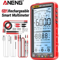 ANENG 681 Multimètre numérique professionnel rechargeable, testeur de tension sans contact, testeur de tension AC/DC, écran LCD, testeur de courant