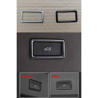 Car Trunk Switch Button Cover Sticker Trim for VW Tayron T-ROC TROC 2018+ Passat 2019+ Tiguan L 2017-2022 Viloran 2020+ Acc