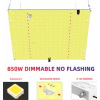 LED Grow Light 850W SM LM281b+ Diodes Quiet Fanless Full Spectrum Grow Light High PPFD For 5x5FT Coverage, Veg and Blooming