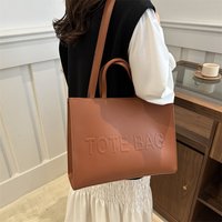 Silver Embossed Minimalist Tote Bag, Spacious Shoulder Purse with Double Handles for Work, Everyday Work Versatile Crossbody Bag