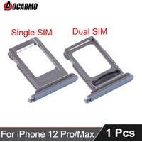 1Pcs/Lot SIM Card Tray For iPhone 12 Pro / 12Pro Max SIM Holder Single Dual Slot Replacement Parts