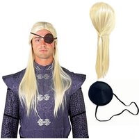 Dragon Rider Wig Daemon Targaryen Cosplay Wig Retro Warrior Long Blonde Wig Halloween Party