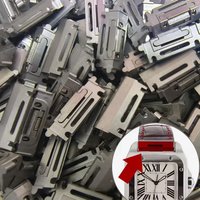 stainless steel Inserts adapter connrctor for Cartier Santos Quick Release DUMONT Pasha Roadster quick Switch Leather Band strap