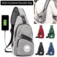 Men USB Chest Bag Crossbody Backpack Single Shoulder Car Key Bag Leisure Canvas Waist Pack For Harley Davidson Softail Sportster
