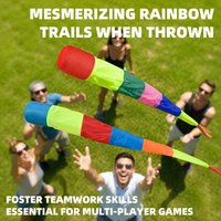 Rainbow Soft Sandbag Throwing Ball Outdoor Beach Backyard Camping Game for Kids Adults Hand Eye Coordination Training Party Gift