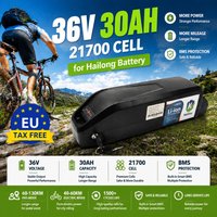 36V/48V 30AH pour pack de batteries lithium Hailong, cellules 21700 avec module BMS de 40A-50A maximum, alimentation pour vélo et scooter électriques de 500-1500W