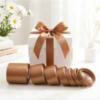 (25 Yards/roll) Coffee Colored Ribbons of Different Widths Single-Sided Smooth Gift Box Packaging Diy Bow Design and Production