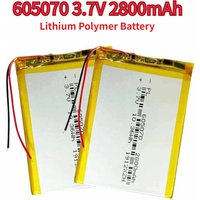 605070 3.7V 2800mAh Lithium Polymer Battery for Reading Pens Bluetooth Speakers Mosquito Repellent Lamps