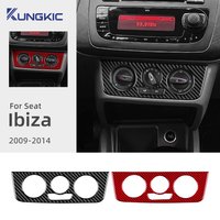 Real Soft Carbon Fiber Sticker For Seat Ibiza 6j 2009 2010 2011 2012 2013 2014 LHD RHD Car Central Control AC Frame Panel Trim