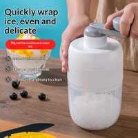 Shaved Ice Machine Mini Ice Crusher Hand Operated Shaved Ice Milkshake Maker Household Portable Small Hail Machine Kitchen Tool