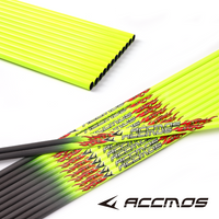 ID6.2 mm Yellow/Orange Pure Carbon Arrow Shaft Spine 300 340 400 500 600 700 800 33in DIY Archery Hunting Shooting Accessories