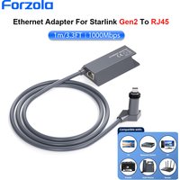 FORZOLA Ethernet Adapter for Starlink Standard Actuated Gen2 To RJ45 Wired External Network Starlink V2 Router Data Transmission