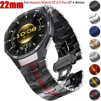 22mm Stianless Steel Strap For Huawei Watch GT 6 Pro GT6 GT5 GT4 GT3 GT2 Luxucu Metal Band For Huawei Watch 5/4/3 Pro Bracelet