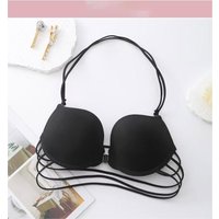Sexy Thin Suspender Front Button Beautiful Back Bra perfect for A/B/C size Demi Cup Bras Design Lady Straps Wire Free Bralette