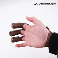 Archery Cowhide Three-finger Guard Leather Protection Glove Hunting Accessories Traditional Recurve Straight Draw For Shooting