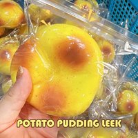 Potato/Custard Bun Moist Slow Rising Bread Bun Squishy Toys Soft Sensory Fidget Toy for Stress Anxiety Relief ADHD Gift