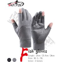 WALK FISH Fishing Glove Two Fingers Exposed Men Women Fleece Autumn Winter Takeout Express Delivery Touch Screen Wind Protection