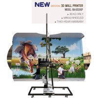 3d Wall Printer Machine Automatic 4D Vertical Wall Printer Direct to Wall Painting Machine Inkjet Printers Double DX10/7 Head