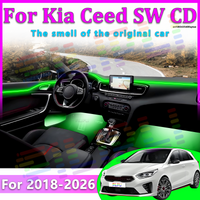 For Kia Ceed SW CD 2018-2026 Car LED Ambient Lamps Colorful Atmosphere Lights Auto Interior Neon Strip App Control 64 RGB Light