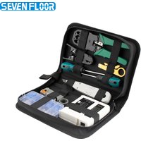 Professional RJ45 Crimping Tool Kit 8P 6P 4P RJ45/RJ11 Tester Punch Down Tool Strippers Screwdrivers 10pcs Cat5 Plugs Boots