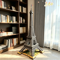 Hot Seal New 10001PCS Paris Tower Architectural Model Blocks Set Classic Landmark Build Kit Fun Creative Hobby Toy Birthday Gift