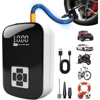 AliExpress 2025 New Mini Rechargeable Led Light Car Tire Inflator Air Compressor Portable Pump For Motorcycle Bicycle Electric Bike