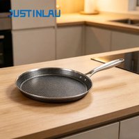 JUSTINLAU Multi Functional Household Circular Baking Plate Honeycomb Barbecue Stainless Steel Non Stick Frying and Roasting Pan