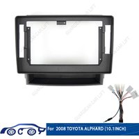 10 Inch Car Radio Fascias For Toyota Alphard Vellfire 2008-2015 Android Stereo Frame Player 2 Din Head Unit Panel With Cable