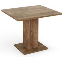 Tribesigns Dining Table for 4, 90 cm x 80 cm x 75 cm Small Kitchen Table with Sturdy Base, Farmhouse Dinner Table for Dining Room, Living Room, Kitchen, Brown