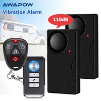 AliExpress NONE Awapow Car RV Vibration Alarm Door And Window Alarm 110dB Anti-Theft Bike Motorcycle Bicycle Security Protection