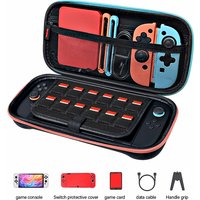 Suitable for Switch2 Second-Generation Game Console Storage Bag, Red and Blue Color Matching Protective Bag