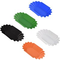 5 Pieces Plastic Plate Oval Coffee Bean Tray for Kitchen Coffee Beans Display & Select Coffee Set
