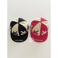 Flat brim color matching cap women's heavy industry embroidery street tide brand casual baseball cap shows small face