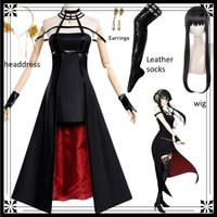 Anime SPY Yor Forger FAMILY Cosplay Costume Halloween Party Thorn Princess Dress with Sock Glove Headdress Earring Comic Con