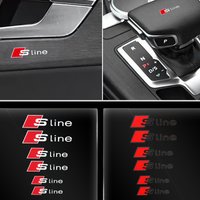 6PC Car Brake Caliper Sticker Heat Resistant Decals For Quattro For Audi S Line A1 A3 A4 A6 A7 Q3 Q5 Q7 RS4 RS5 Auto Accessories