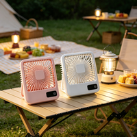Portable USB rechargeble Desk Fan, Foldable Personal Fan, 5-speed Ultra-quiet with Power Level Display,