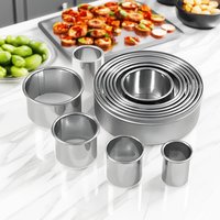 Cookie Cutter Set 11/12Pcs Rolled Edge Round Food Grade Stainless Steel Mousse Ring Mold for Cake Mousse Donut Fondant Baking