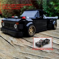 Speed Racing Car Model MOC Building Bricks High-Speed Modified Pickup Modular Technology Children Holiday Gifts Assemble Toys