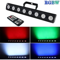 8LED RGBW Sound Party Lights Music Strobe LED Par Light DJ Disco Lights RGBW DMX512 Wash Lamp Stage DJ Equipment Wedding Xmas