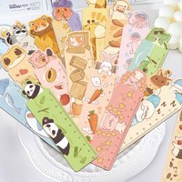 30pcs Cartoon Cute Animals Ruler Bookmarks Reading Pages Books Tagged School Stationary Supplies Aesthetic Decorative Bookmarks