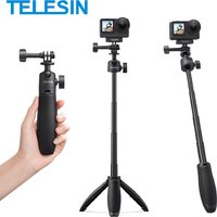 TELESIN 360° Roetation Ball Head Mini Selfie Stick Tripod 3.0 for Gopro hero DJI OSMO Action Insta360 Action Camera Hand Grip